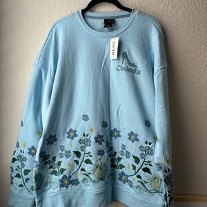 Disney Cinderella Princess Beautiful Embroidered Sweater NWT